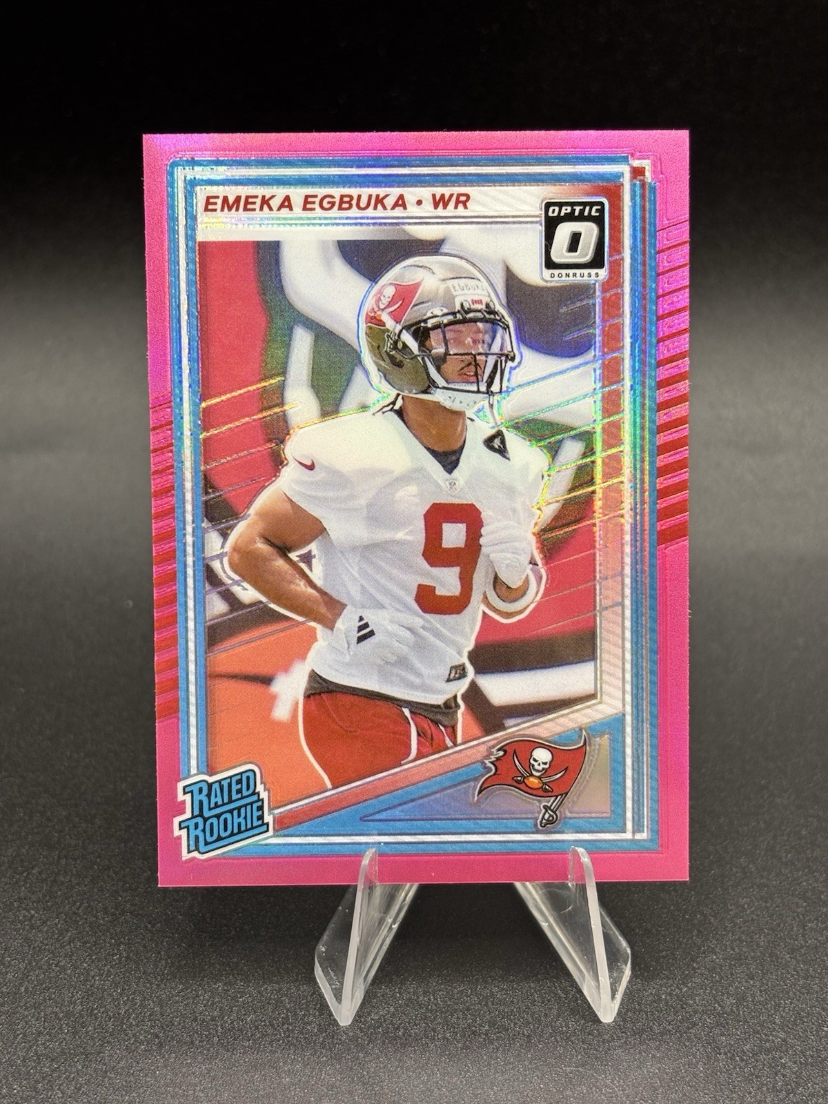 2025 Donruss Optic Emeka Egbuka Preview Pink Prizm #375 RC Tampa Bay Bucs
