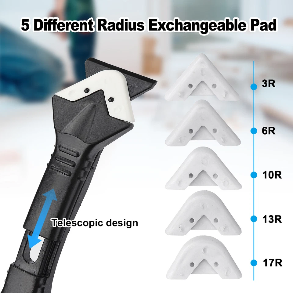 5 in 1 Silicone Sealant Remover Tool Kit Set Scraper Caulking Mould Removal US - image 2 of 4
