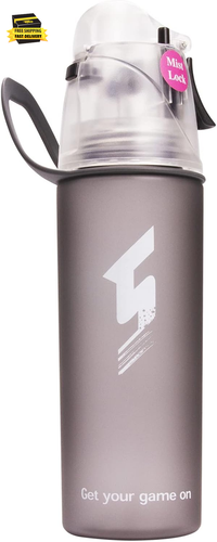 Drinking and Misting Sports Water Bottle, Non-Toxic BPA Free, Fast Water Flow Op