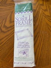 Homecrafters Scroll Frame and Lap Stand for large cross stitch projects.