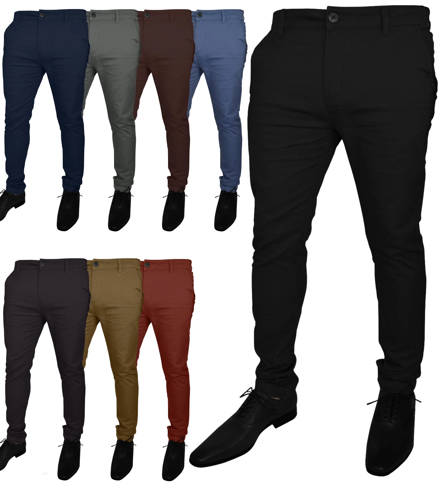 MyShoeStore Mens Formal Trousers Casual Business Office Smart Dress Pants
Opens in a new window or t