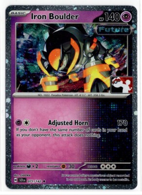 Play! Pokemon Prize Pack 6 Stellar Crown Cosmo Holo 071/142 Iron Boulder