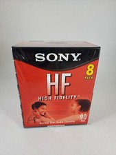 Sony HF 90 Minute Blank Audio Cassette Tapes High Fidelity New Sealed 8 Pack