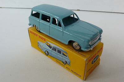 Dinky Toys France 24F Peugeot 403 Familiale 1958, Très Bon état, Boîte D'origine