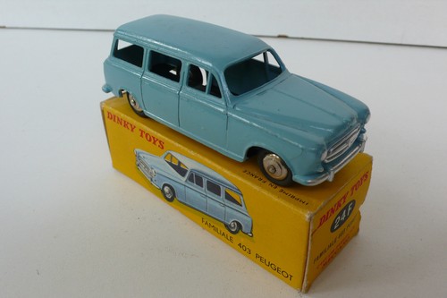DINKY TOYS FRANCE PEUGEOT 403 FAMILIALE REF 24F 1958 TRÈS BON ÉTAT BO - Imagen 8 de 8