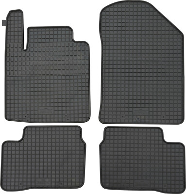 Gummimatten 4-Teile schwarz für Nissan Micra 01/2003-10/2010 Passform PETEX