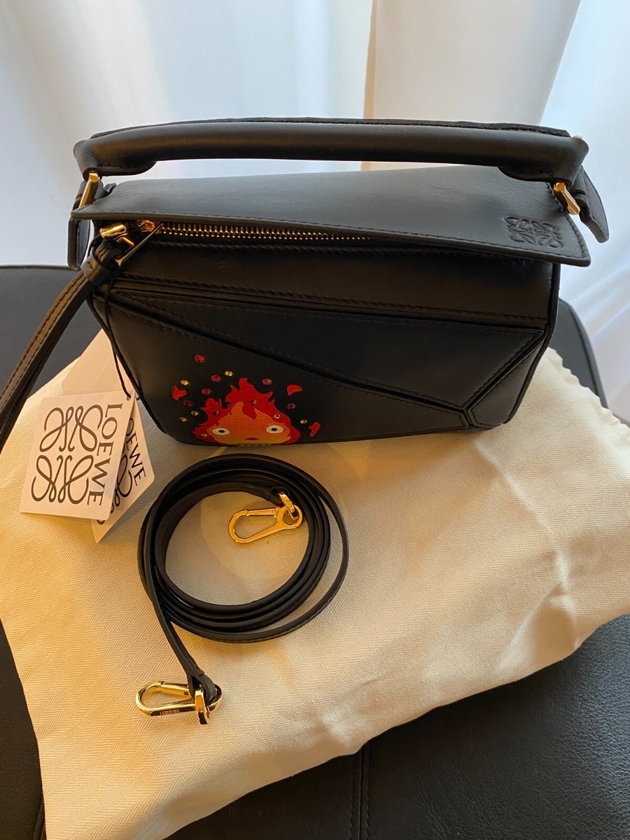 LOEWE×Howl's Moving Castle Collab Calcifer Puzzle Bag Mini Black