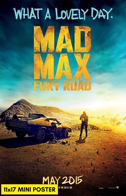 Mad Max: Fury Road (2015) Movie Poster 11x17 Action Cars