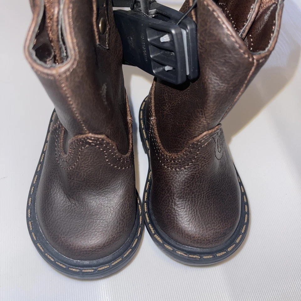 Botas de Vaquero Garannimals Marrón Imitación Cuero Niño/Niño Nuevas Con Etiquetas Foto 2 de 4