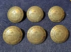 6 POST CIVIL WAR NATIVE AMERICAN MOTIF BUTTONS IN SILVER