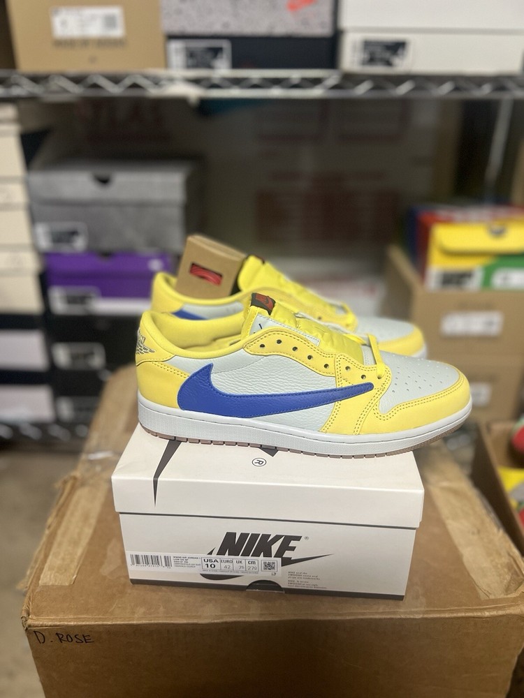 Size 10 - Travis Scott x Air Jordan 1 Retro OG SP Low Canary W