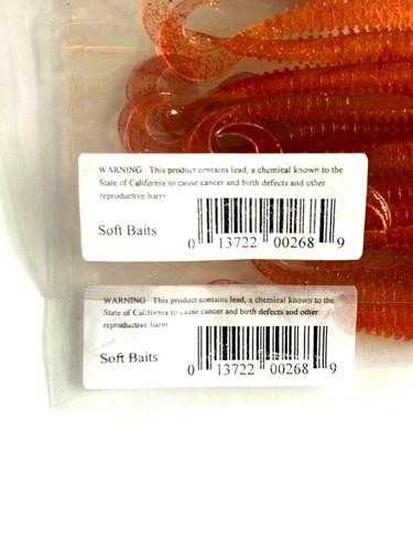2 PAQUETES Jed Welsh 4" Acanalado Cola Rizada Gusano Rojo Naranja Renegado Rojo Brillo 10ct - Imagen 10 de 11