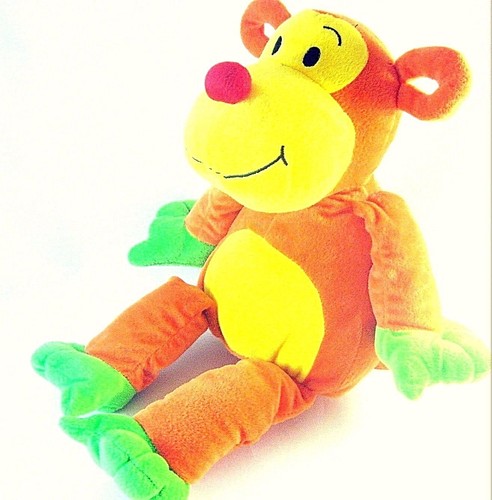17" BIG ,COLORFUL SOFT STUFFED MONKEY - PLUSH DOLL, HIGH QUALITY, RARE - Picture 1 of 12