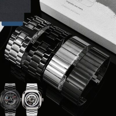 Edelstahl Uhrenarmband passend für Seven Friday Diesel Metall massiv Armband