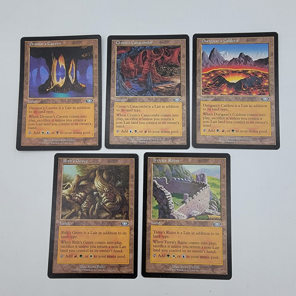 5 Tri Land - Plainshift - Lair - 1x of each - MP-NM - Sets - Magic