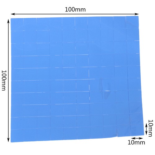 100Pcs 10*10*0.5mm Thermal Pad GPU CPU Heatsink Cooling Conductive Silicone _cu - Afbeelding 8 van 10