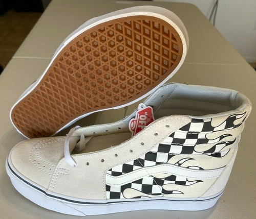 high top black checkered vans