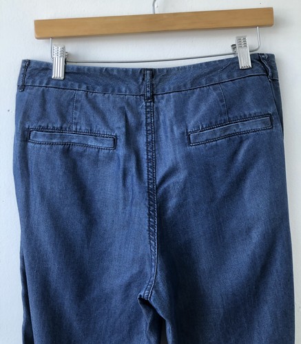 Banana republic pants women blue sz 6P harem tapered casual denim summer trou - Picture 8 of 17