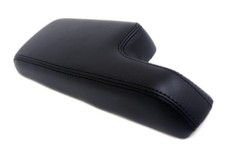Center Console Armrest Leather Synthetic Cover For Honda Fit 15-19 Black