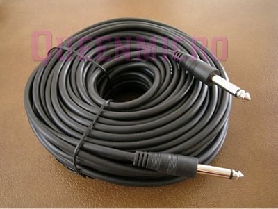 100Ft Mono 1/4''  6.3mm Male Guitar Amplifier Audio PA Instrument Headphone Cable