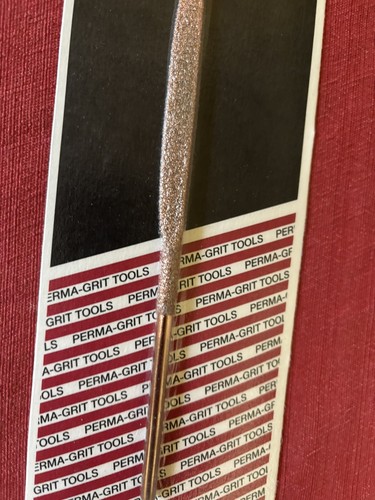 NEU Perma Körnung Permagrit einzelne große Feile LNF-MESSER 180 mm Länge, Schaft 5 mm - Bild 5 von 6