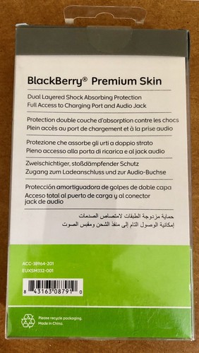 Brand New Genuine BlackBerry Torch 9860/9850 Premium Skin, Black, ACC-38964-201 - Zdjęcie 2 z 2