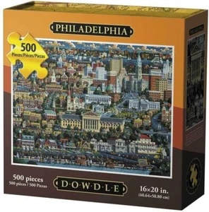Dowdle Folk Art Jigsaw Puzzle;  Philadelphia;  500 pieces