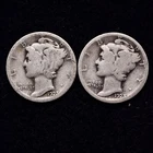 1923 AND 1923-S Mercury Silver Dime AG / ABOUT GOOD FREE SHIPPING