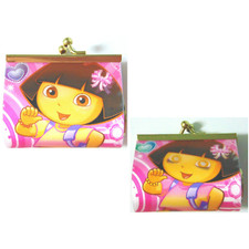 VTG DORA Explorer Kiss Lock Childrens COIN PURSE Lenticular Eyes Move Open Shut