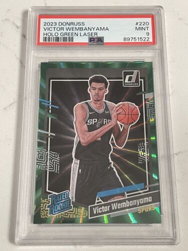 Victor Wembanyama Green Holo Laser 2023 ROY Rated Rookie RC Wemby PSA 9 MINT - Picture 1 of 2