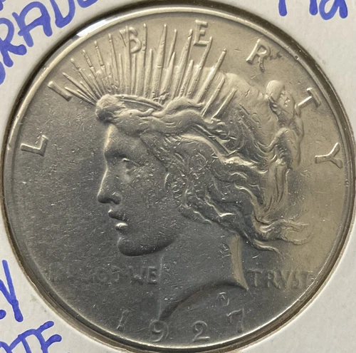 1927 S Silver Peace Dollar XF Rare Key Date High Grade AU 0624#20