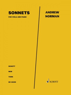 Sonnets for Viola and Piano Sheet Music Andrew Norman Book NEW 049045724