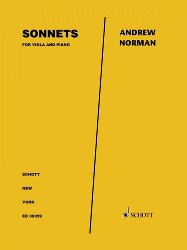 Sonnets for Viola and Piano Sheet Music Andrew Norman Book NEW 049045724
