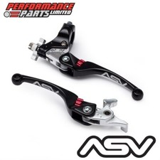 ASV F4 Black Long Brake + Clutch Lever Kit Std Perch Yamaha Raptor 700 R 2019