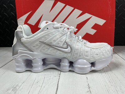 Women's Nike Shox TL White and Max Orange AR3566-100 Size US Women's Nike Shox TL White and Max Orange AR3566-100 Size US