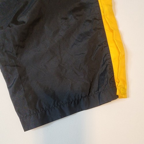 Vintage Nike Nylon Tear Away Button Pants Mens XXL Black Yellow White Tag MINT - Picture 3 of 15