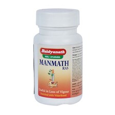 Baidyanath Ayurveda Manmath Ras 40 Tablets , 100 Herbal Formula Tabs.