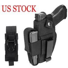 Tactical IWB/OWB Gun Holster with Folding Knife Pouch Holder for Right Left Hand
