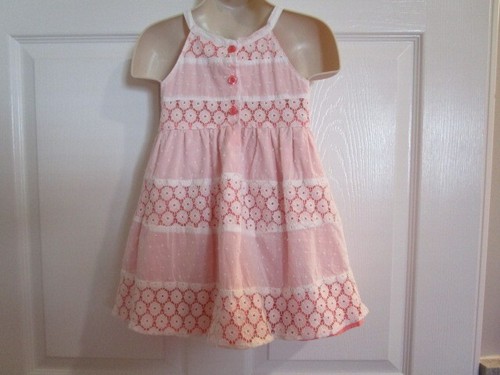 Penelope Size 2t Girls Pink Embroidered Lace Dress - Picture 6 of 8
