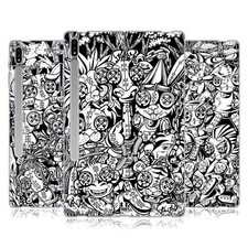 HEAD CASE DESIGNS DOODLE VOODOO DOLLS SOFT GEL CASE FOR SAMSUNG TABLETS 1