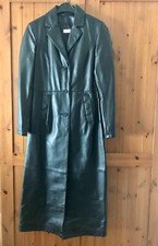 Echt Leder Mantel Matrix Vampir Style bodenlang schwarz Gr 34 NEU