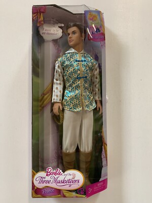 2008 Mattel Barbie and the Three Musketeers Prince Doll New in box