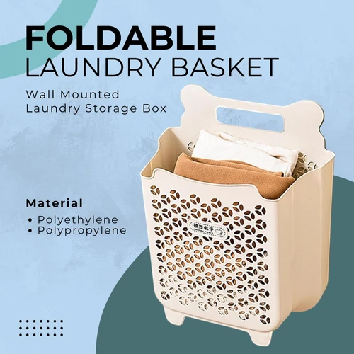 Collapsible Folding Laundry washing Basket storage Space Saving Cloth Bin Bucket - Picture 3 of 10