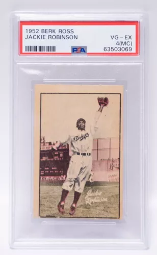 1952 BERK ROSS JACKIE ROBINSON DODGERS BROOKLYN BEAUTY PSA 4 (MC)