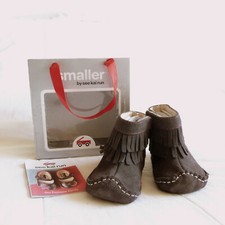 New Smaller by see kai run 'Leilani' Gray Suede Boots 9-12 months