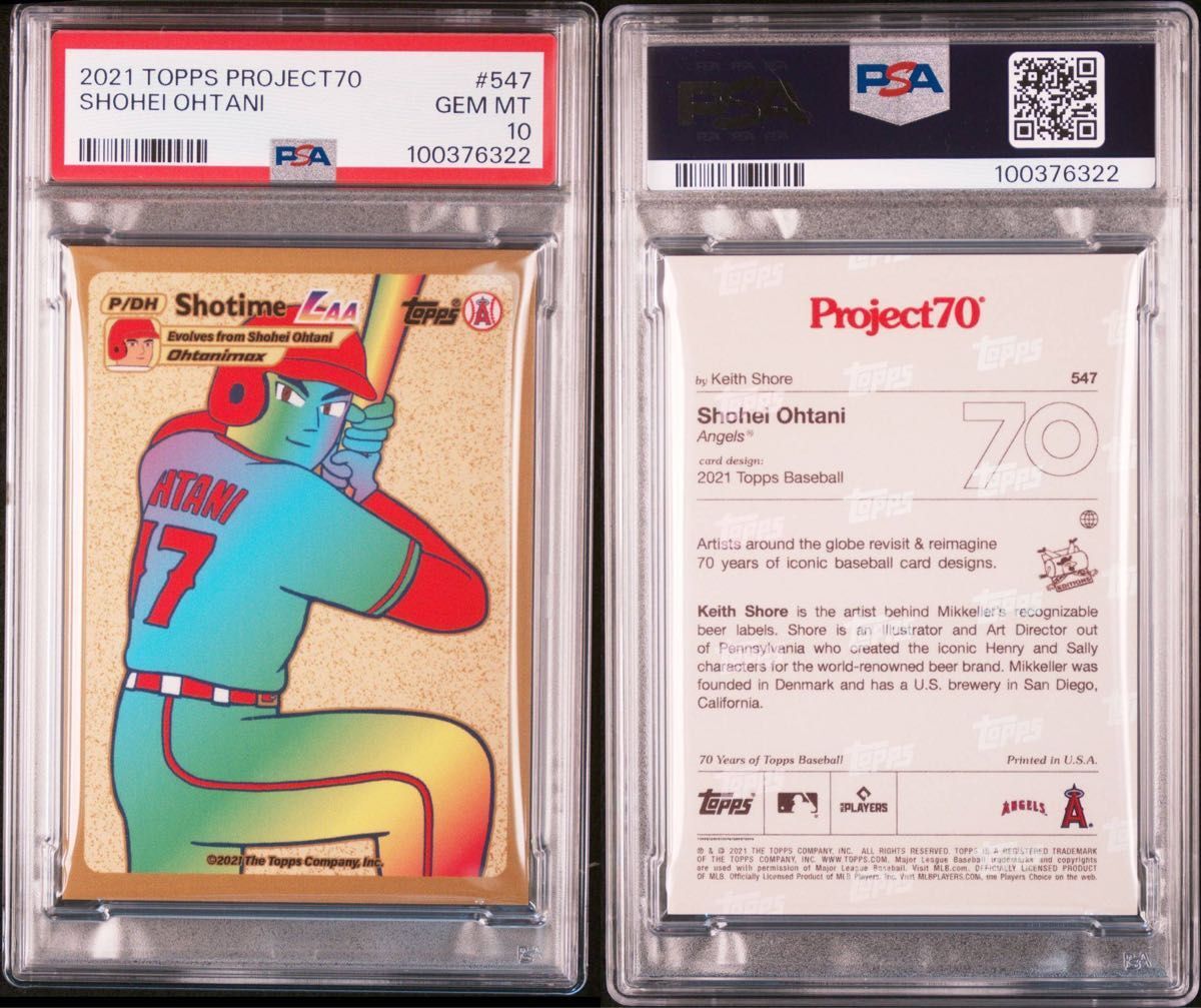 2021 TOPPS PROJECT70 大谷翔平　MVP PSA10 2021 Topps Project 70 Shohei Ohtani Mister Cartoon #493 PSA