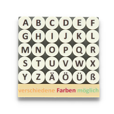 Custom Druck Alphabet 26 Buchstaben 4 Umlaute (verschiedene Farben möglich) LEGO