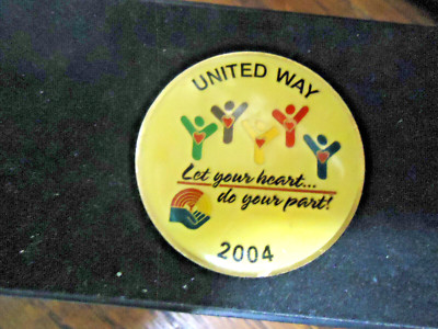 2004 -USAA -  UNITED WAY - LETS GET YOUR HEART DO YOUR PART CHALLENGE COIN