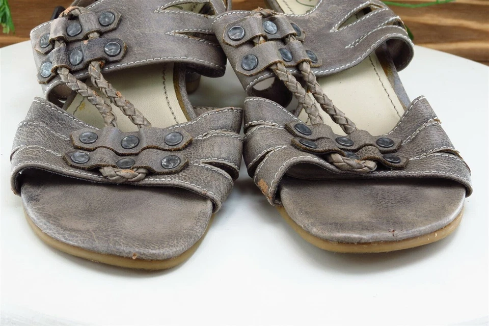 S. Oliver Sz 39 M Brown Gladiator Leather Women Sandals - Image 3 of 4