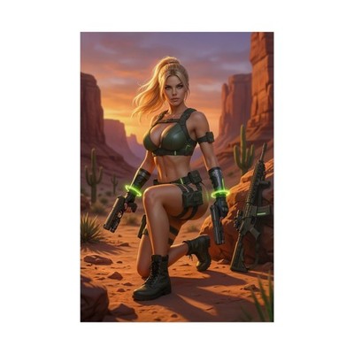 Sonya Blade Poster, Mortal Kombat Art Print, Action Game Wall Art